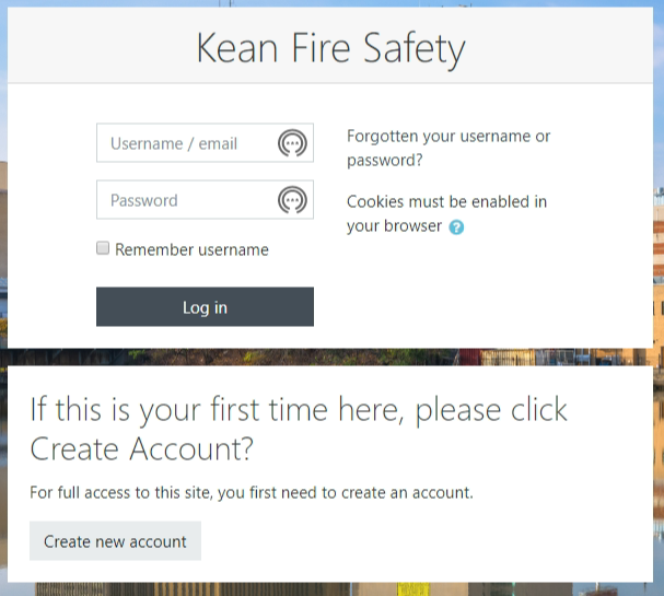 Kean Fire Safety » Online Course Help